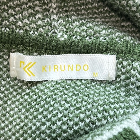 Green Plaid Turtleneck Sweater Oversized Cozy Pullover Top - Picture 4 of 5